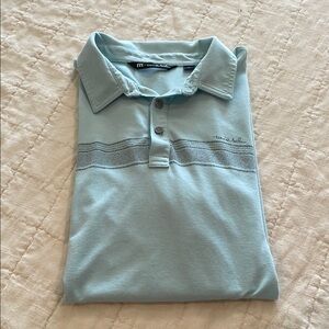 Travis Mathew Blue Polo Shirt Classic Design
